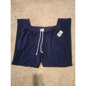 Lucky Brand Men Lounge Pants Navy Blue Drawstring Pajama Pants Size XL NWT